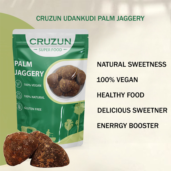 CRUZUN Palm Jaggery Karuppatti - Udankudi Palm Jaggery Without Sugar | 100% Pure Natural Traditional Palm Karupatti | Natural Sweetners 500g