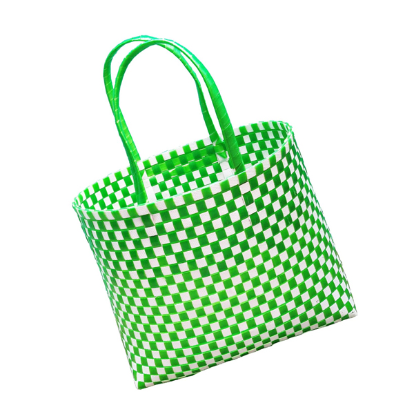 Cruzun Wire Basket - Multipurpose Storage Basket with Handle for Shopping, Vegetable and Fruits(Green) Grocery Storage Bag ? Plastic Storage Organiser